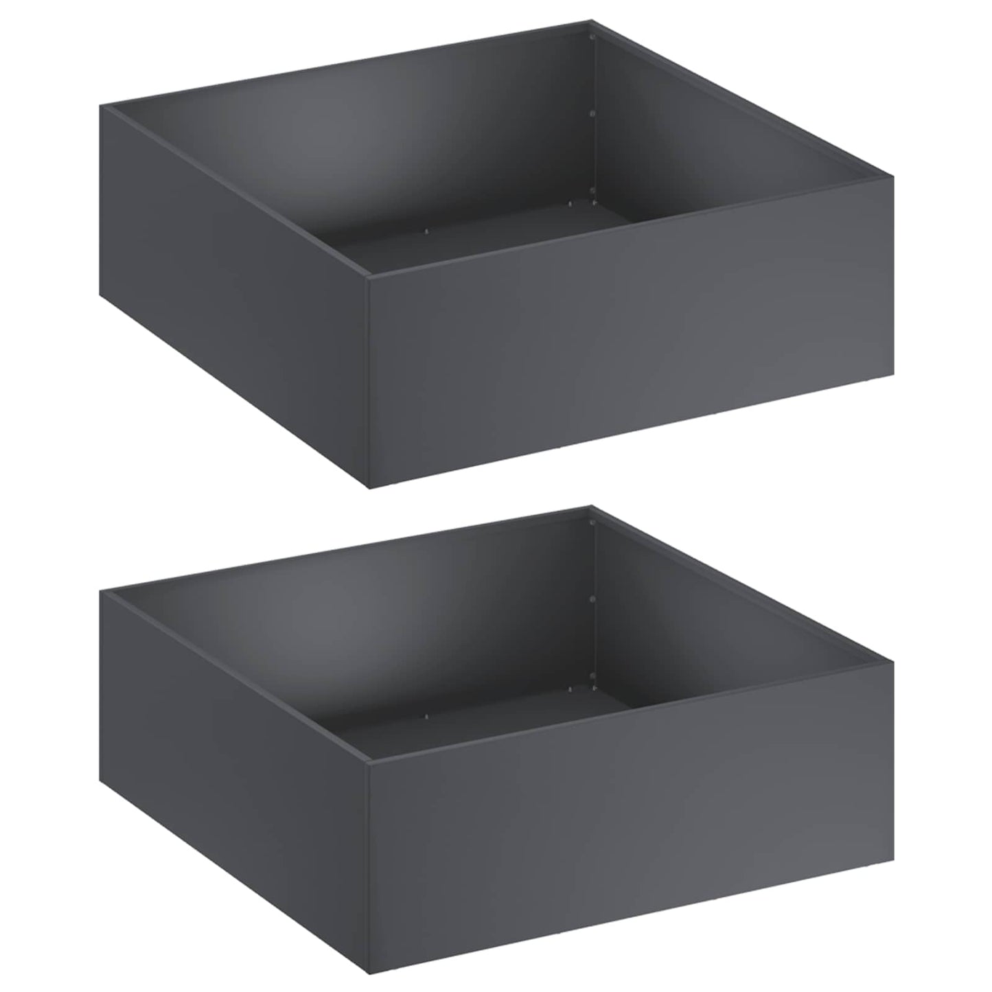 Sodo vazonas 2 vnt. Antracito 60 x 60 x 20 cm