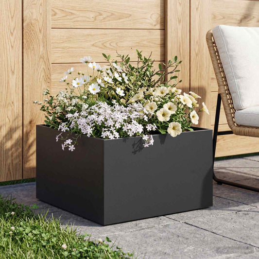 Sodo vazonas Juoda 60 x 60 x 30 cm Šaltai valcuotas plienas