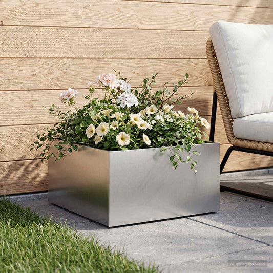Sodo vazonas Sidabrinė 60 x 60 x 30 cm Galvanizuotas plienas