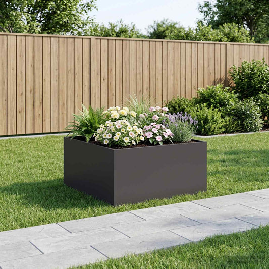 Sodo vazonas Juoda 60 x 60 x 40 cm Šaltai valcuotas plienas