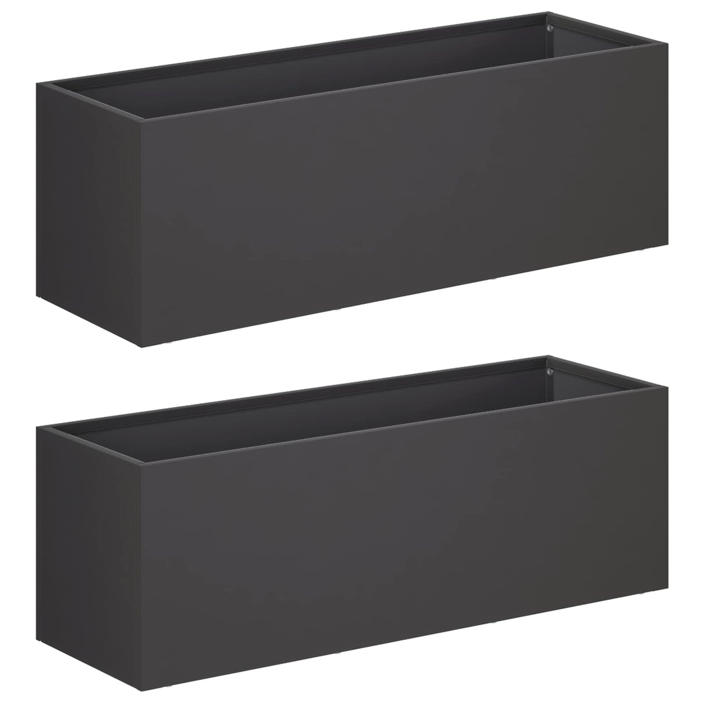 Sodo vazonas 2 vnt. Juoda 60 x 20 x 20 cm