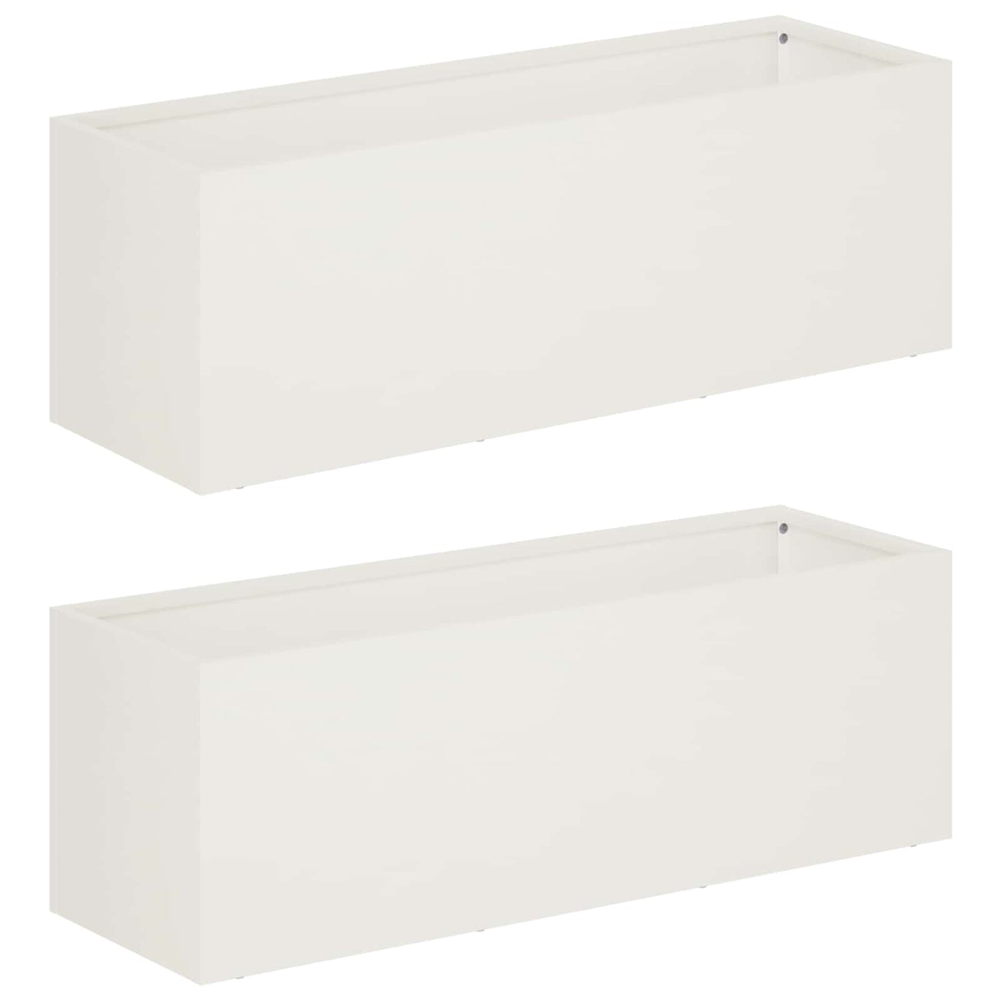 Sodo vazonas 2 vnt. Balta 60 x 20 x 20 cm
