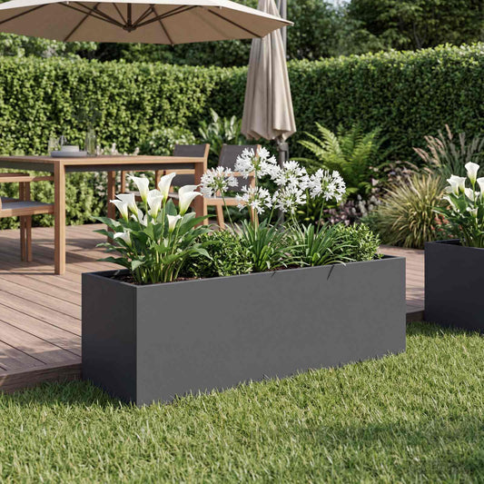 Sodo vazonas Antracito 60 x 20 x 20 cm Šaltai valcuotas plienas