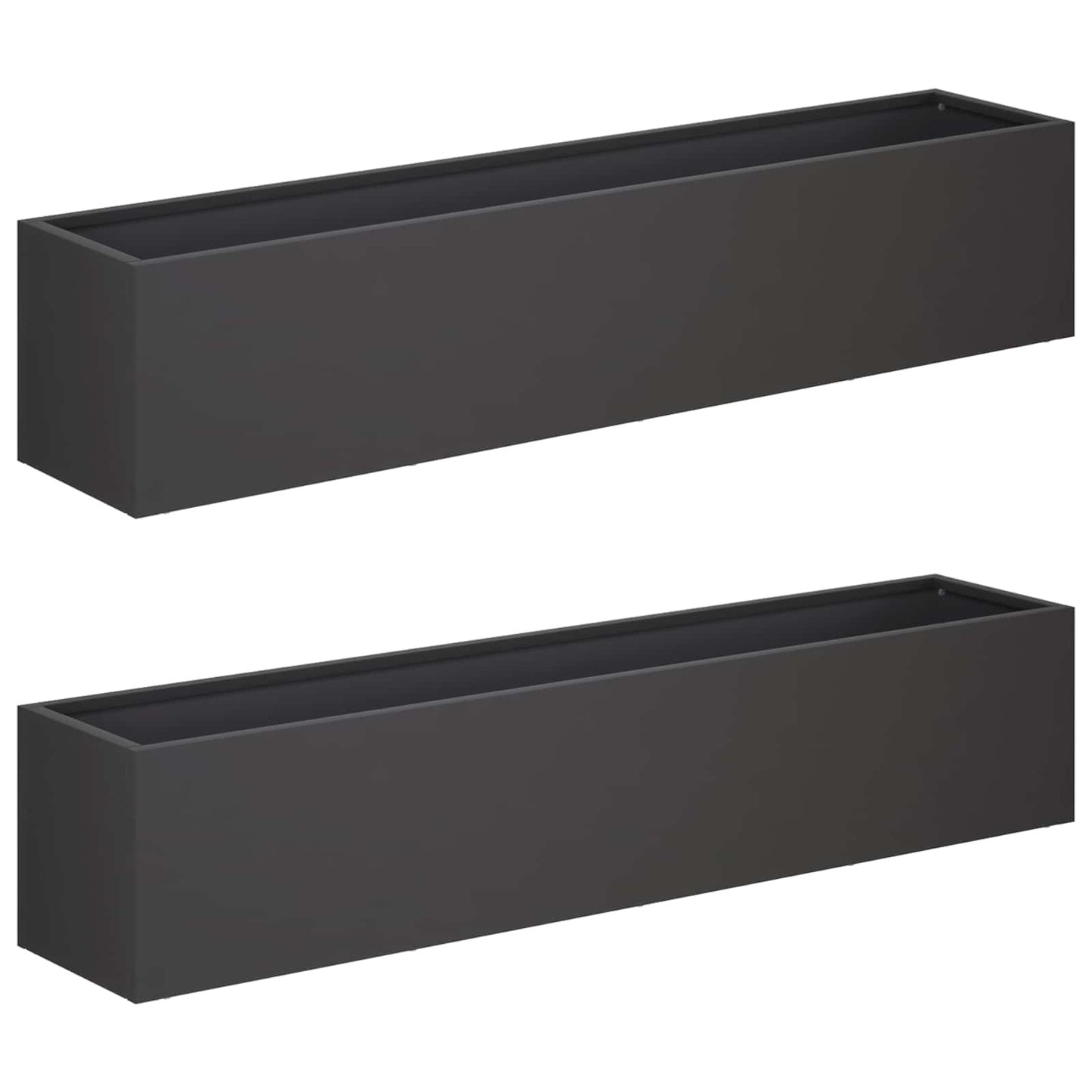Sodo vazonas 2 vnt. Juoda 80 x 20 x 20 cm