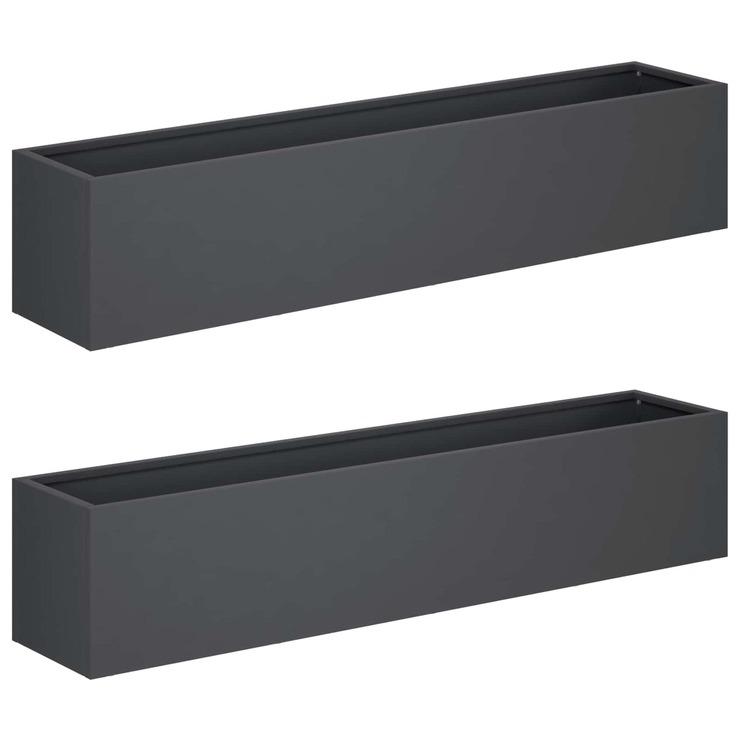 Sodo vazonas 2 vnt. Antracito 80 x 20 x 20 cm