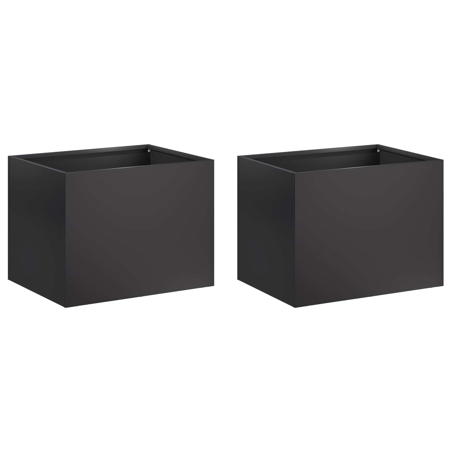Sodo vazonas 2 vnt. Juoda 40 x 30 x 30 cm