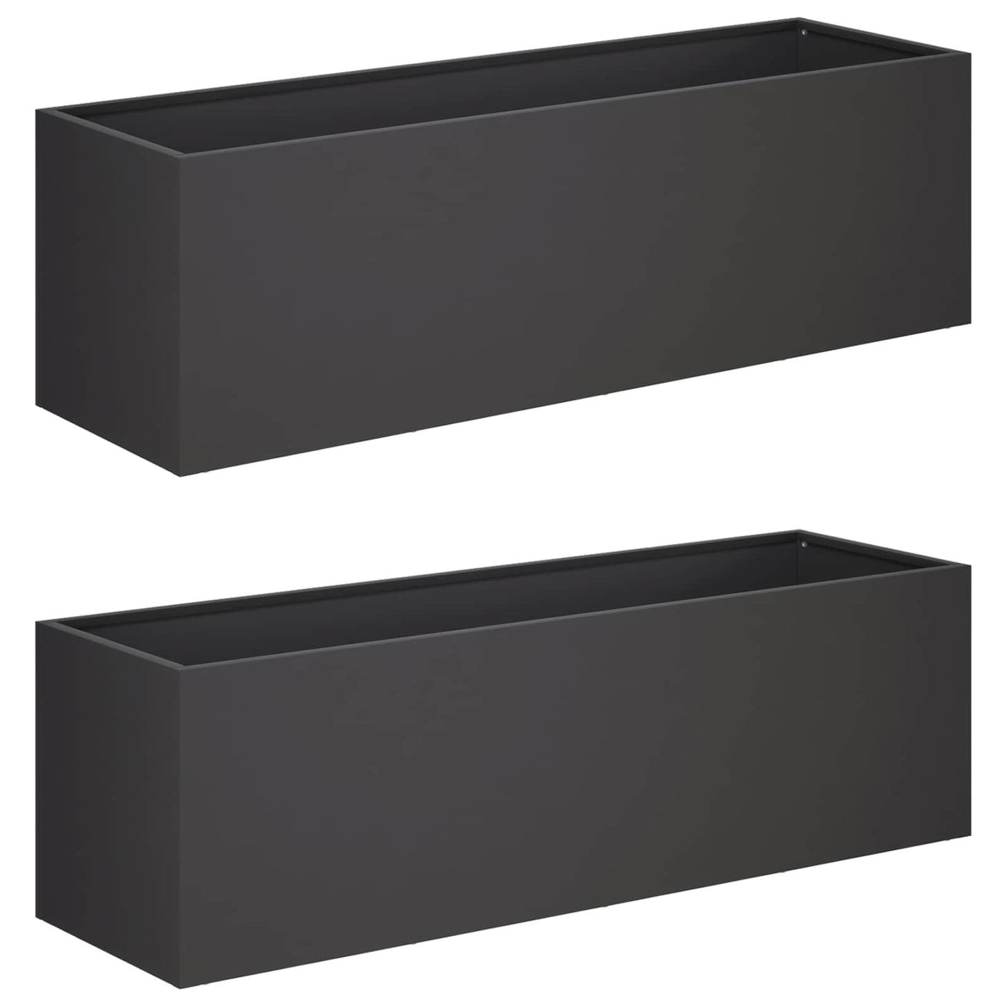 Sodo vazonas 2 vnt. Juoda 80 x 30 x 30 cm