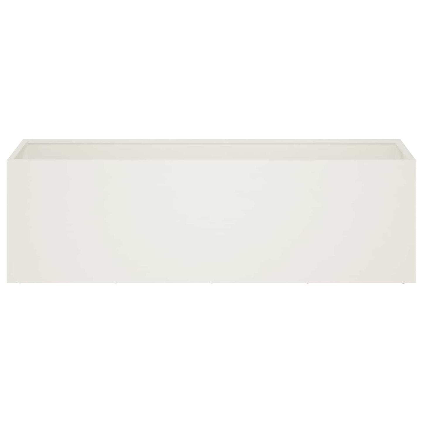 Sodo vazonas Balta 80 x 30 x 30 cm Šaltai valcuotas plienas