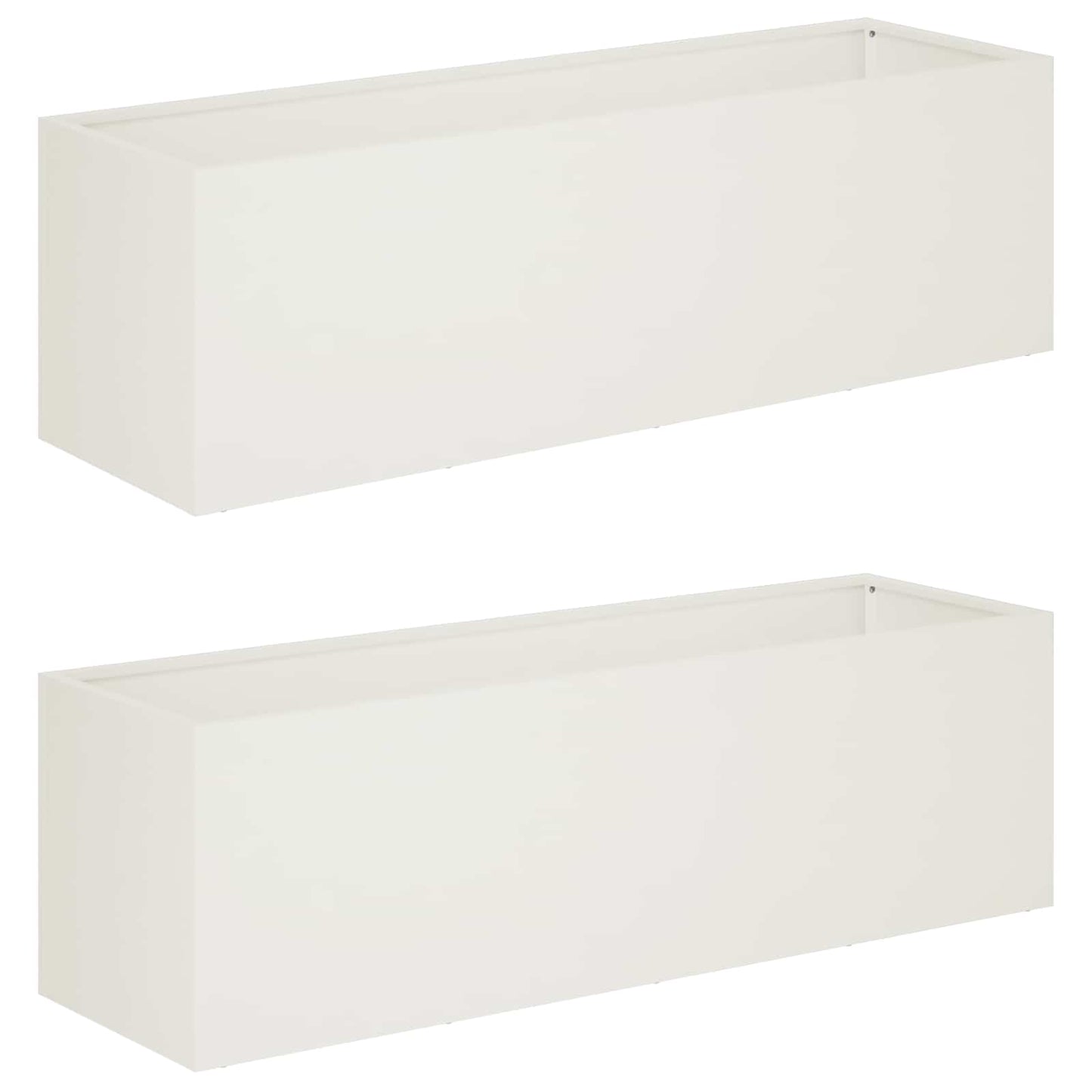 Sodo vazonas 2 vnt. Balta 100 x 30 x 30 cm