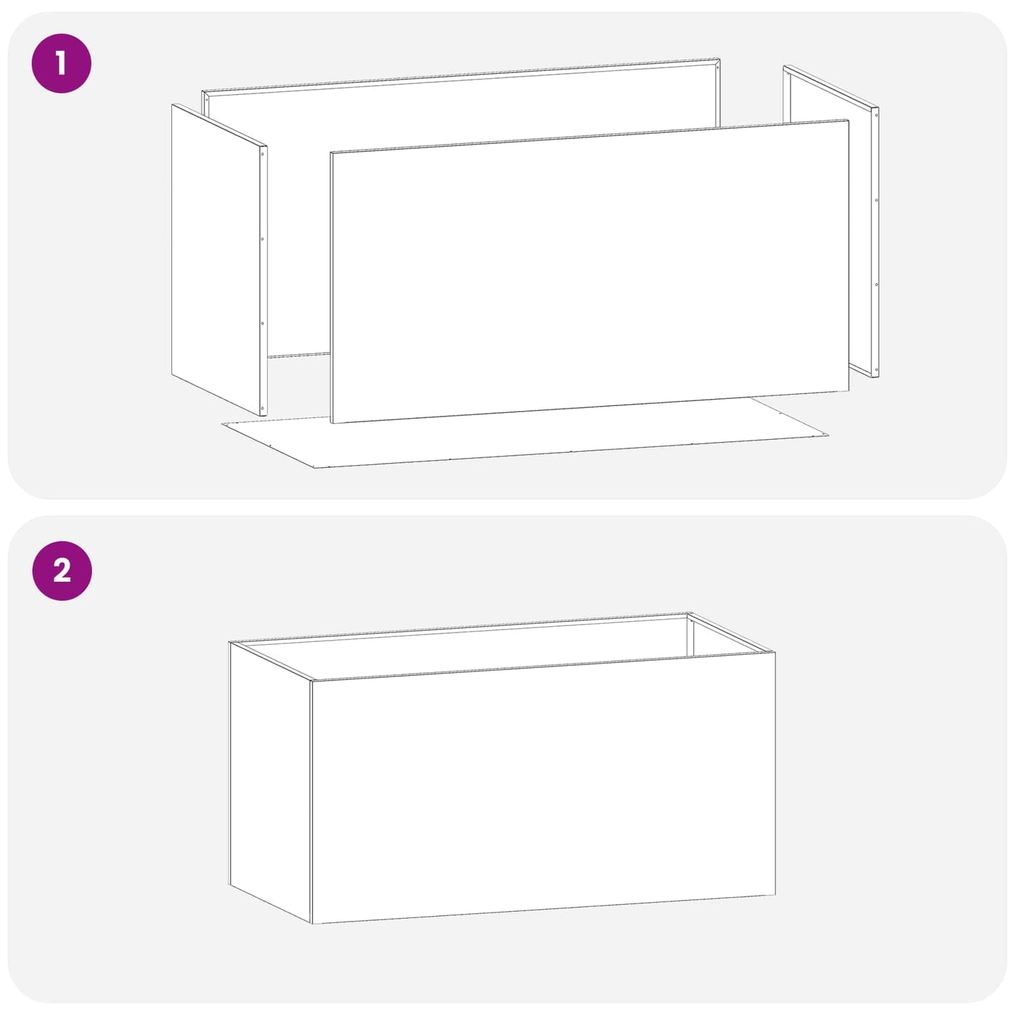Sodo vazonas Juoda 100 x 50 x 50 cm Šaltai valcuotas plienas