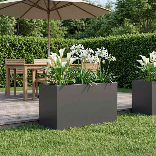 Sodo vazonas Juoda 100 x 50 x 50 cm Šaltai valcuotas plienas