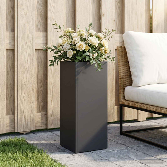 Sodo vazonas Juoda 20 x 20 x 40 cm Šaltai valcuotas plienas
