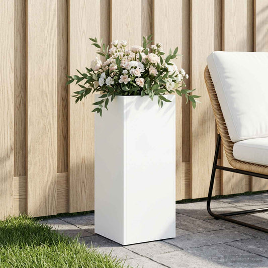 Sodo vazonas Balta 20 x 20 x 50 cm Šaltai valcuotas plienas