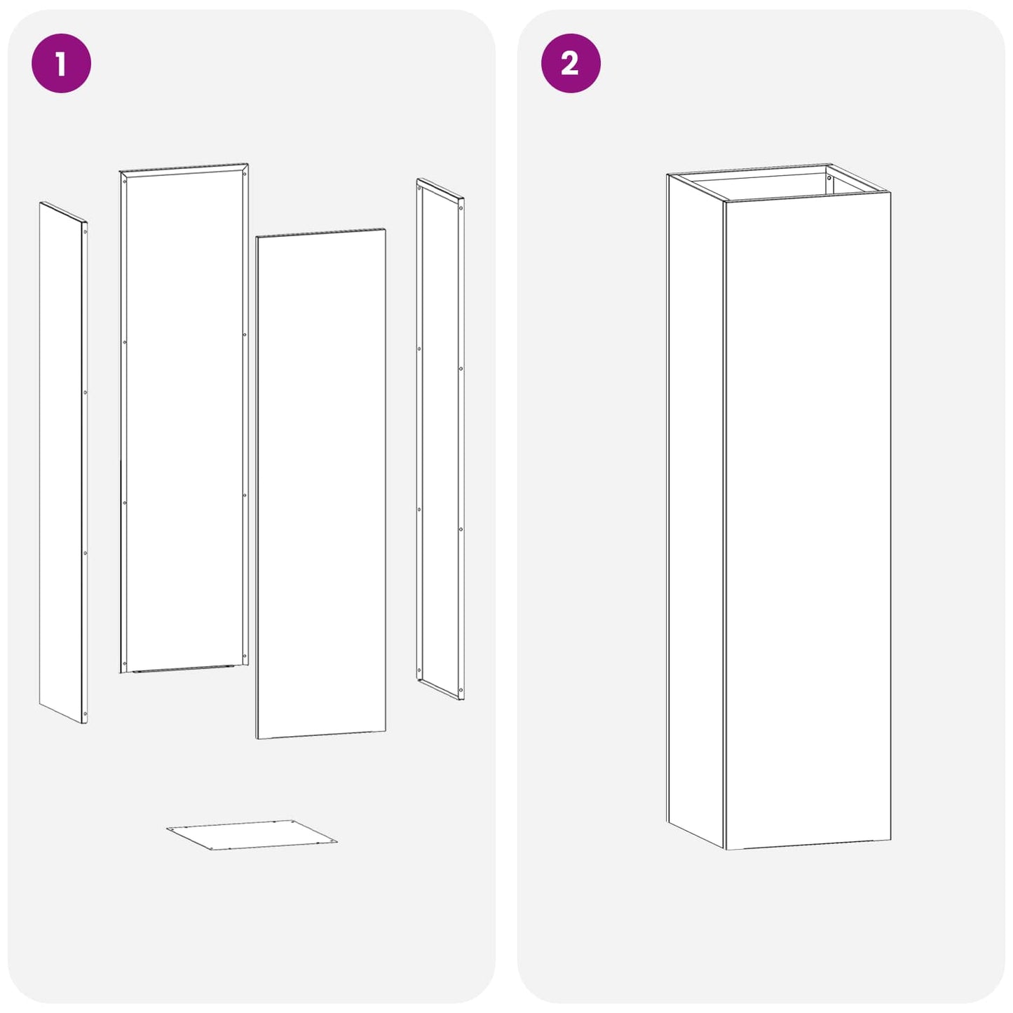 Sodo vazonas Antracito 20 x 20 x 75 cm Šaltai valcuotas plienas