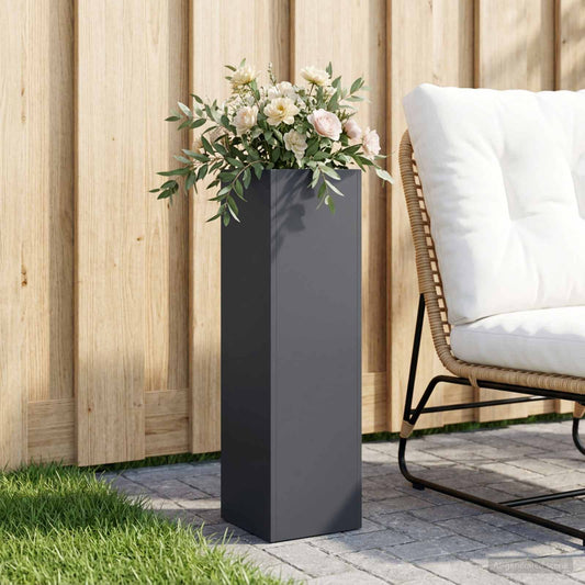 Sodo vazonas Antracito 20 x 20 x 75 cm Šaltai valcuotas plienas