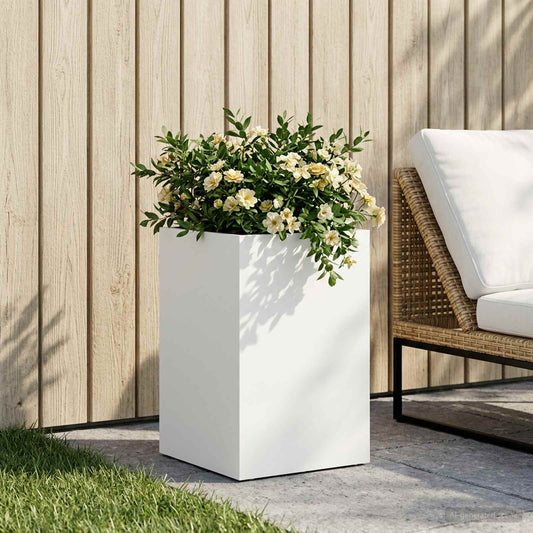 Sodo vazonas Balta 30 x 30 x 50 cm Šaltai valcuotas plienas