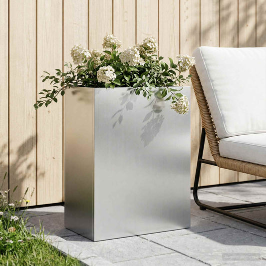 Sodo vazonas Sidabrinė 40 x 20 x 40 cm Galvanizuotas plienas