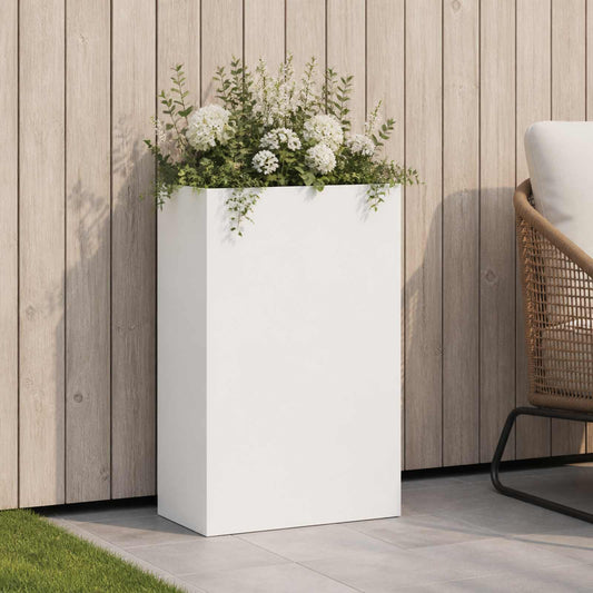 Sodo vazonas Balta 40 x 20 x 75 cm Šaltai valcuotas plienas