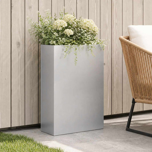Sodo vazonas Sidabrinė 40 x 20 x 75 cm Galvanizuotas plienas