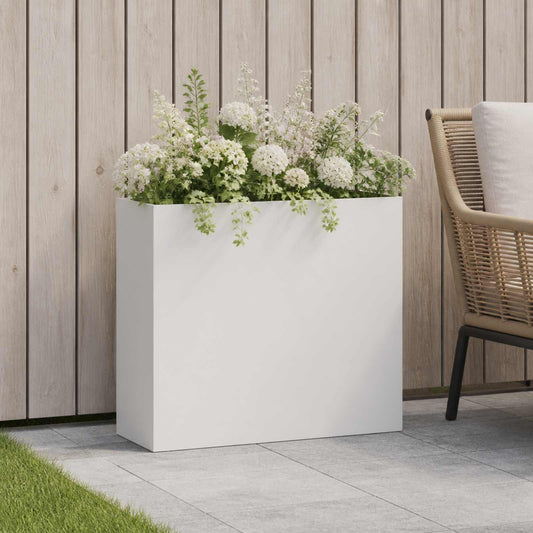 Sodo vazonas Balta 50 x 20 x 40 cm Šaltai valcuotas plienas