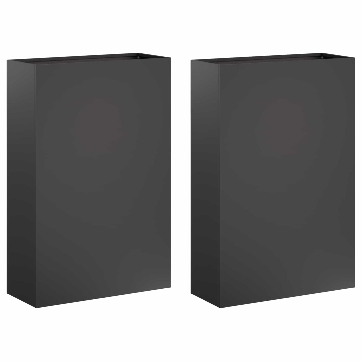 Sodo vazonas 2 vnt. Juoda 50 x 20 x 75 cm