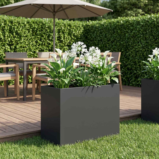 Sodo vazonas Juoda 60 x 30 x 40 cm Šaltai valcuotas plienas
