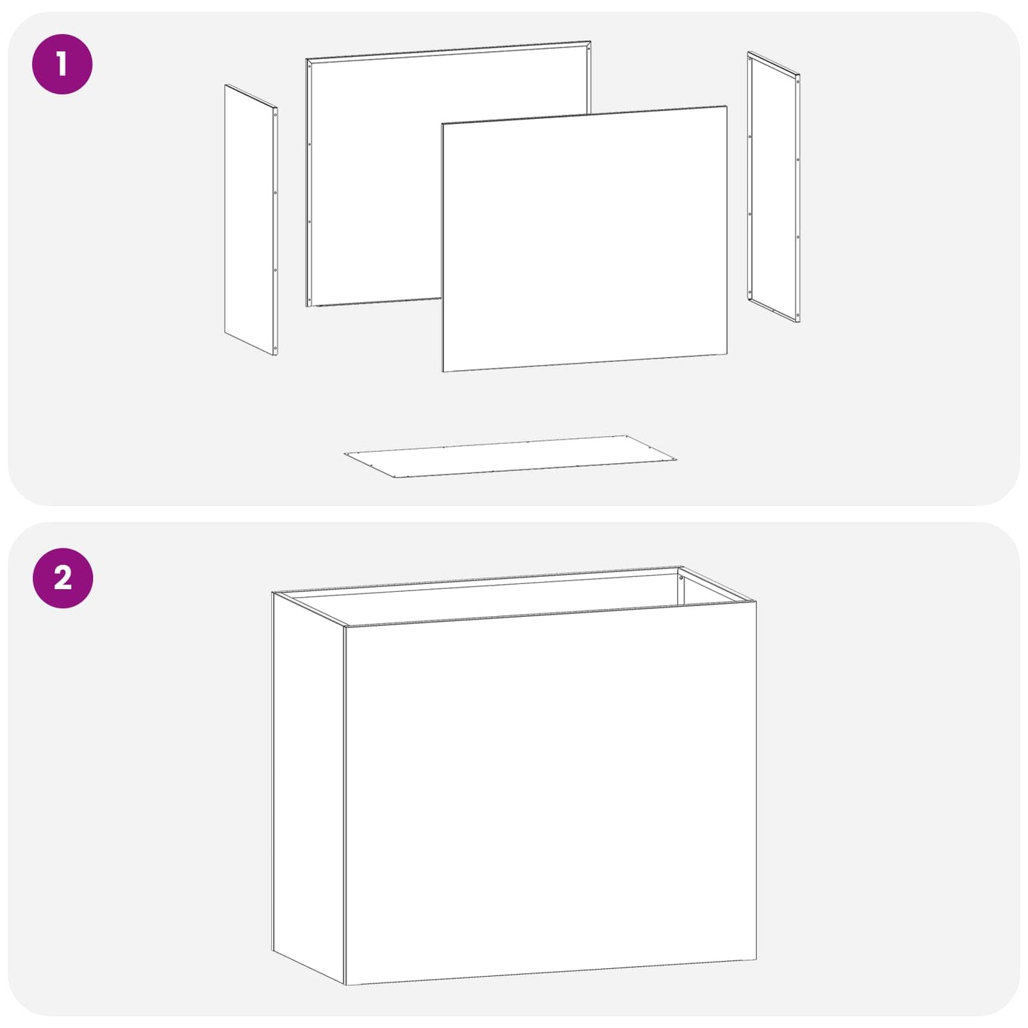 Sodo vazonas Antracito 60 x 30 x 50 cm Šaltai valcuotas plienas