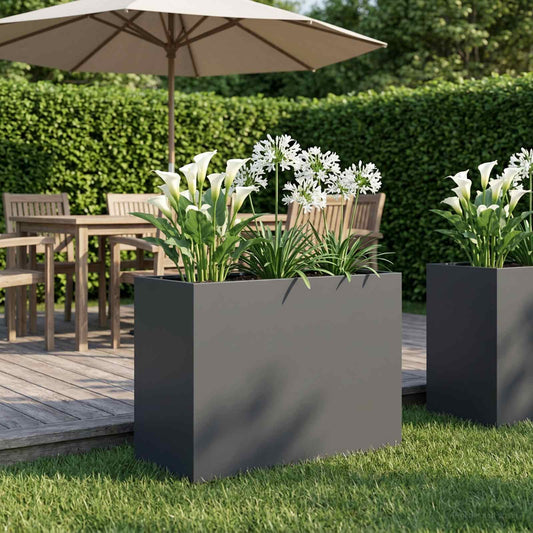 Sodo vazonas Antracito 60 x 30 x 50 cm Šaltai valcuotas plienas