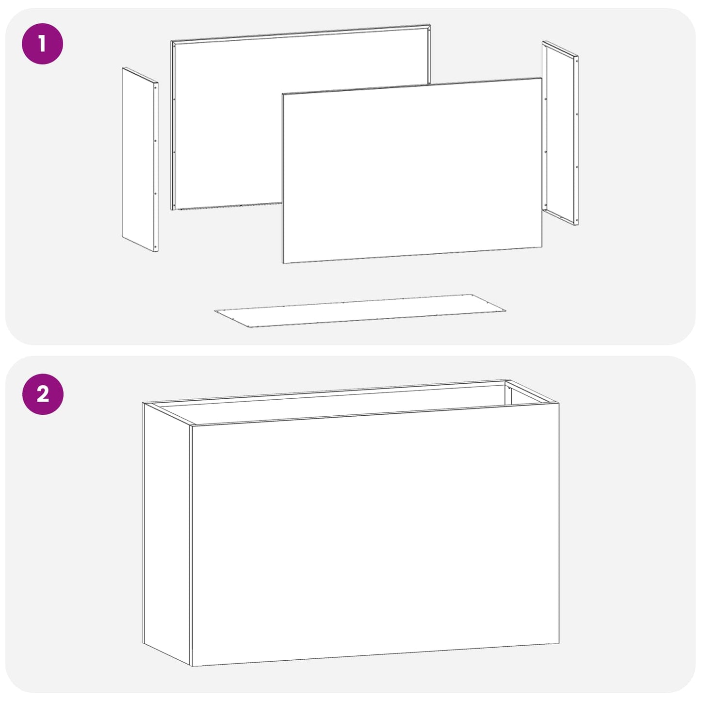 Sodo vazonas Antracito 80 x 30 x 40 cm Šaltai valcuotas plienas