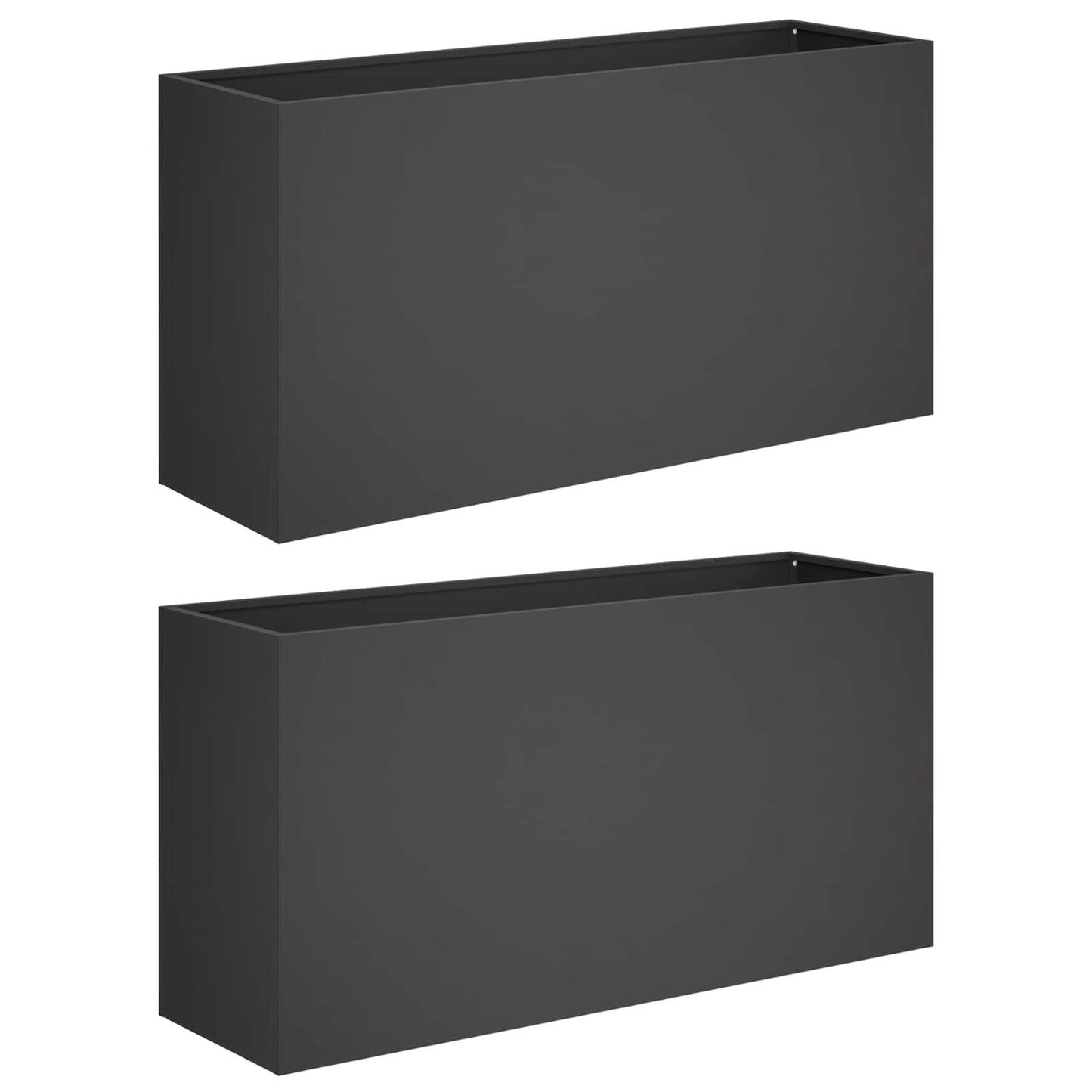 Sodo vazonas 2 vnt. Juoda 100 x 30 x 50 cm