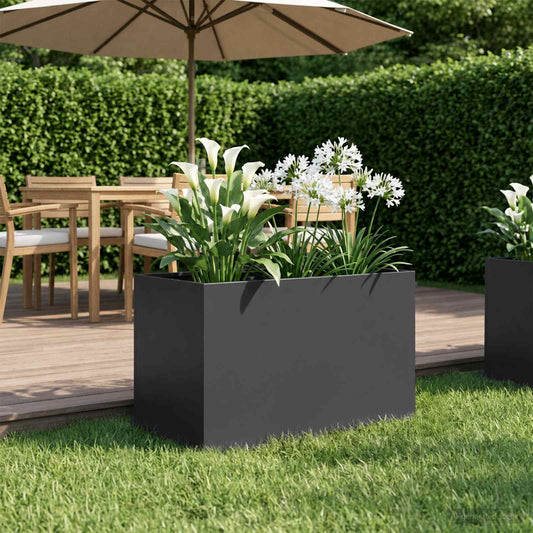 Sodo vazonas Juoda 50 x 40 x 40 cm Šaltai valcuotas plienas