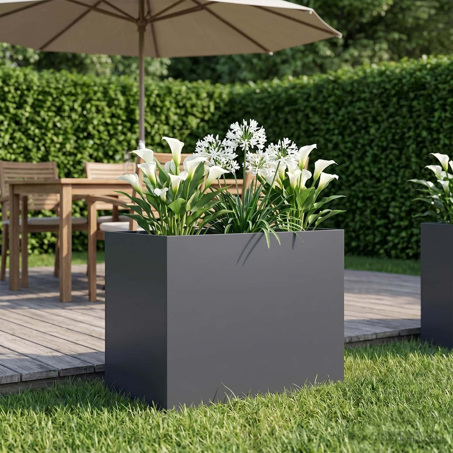 Sodo vazonas Antracito 50 x 40 x 50 cm Šaltai valcuotas plienas