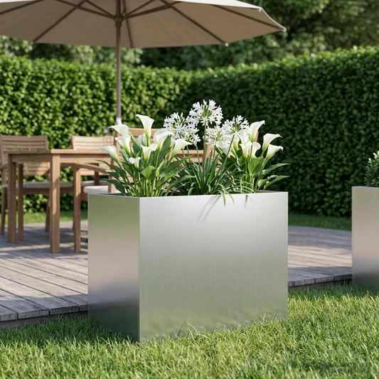 Sodo vazonas Sidabrinė 50 x 40 x 50 cm Galvanizuotas plienas