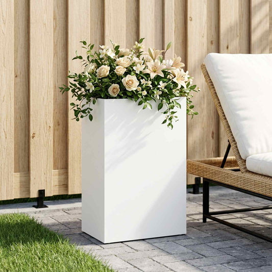 Sodo vazonas Balta 50 x 40 x 75 cm Šaltai valcuotas plienas