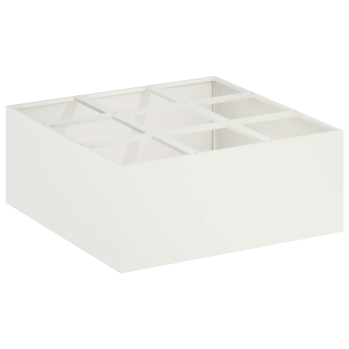Sodo vazonas Balta 100 x 100 x 20 cm Šaltai valcuotas plienas