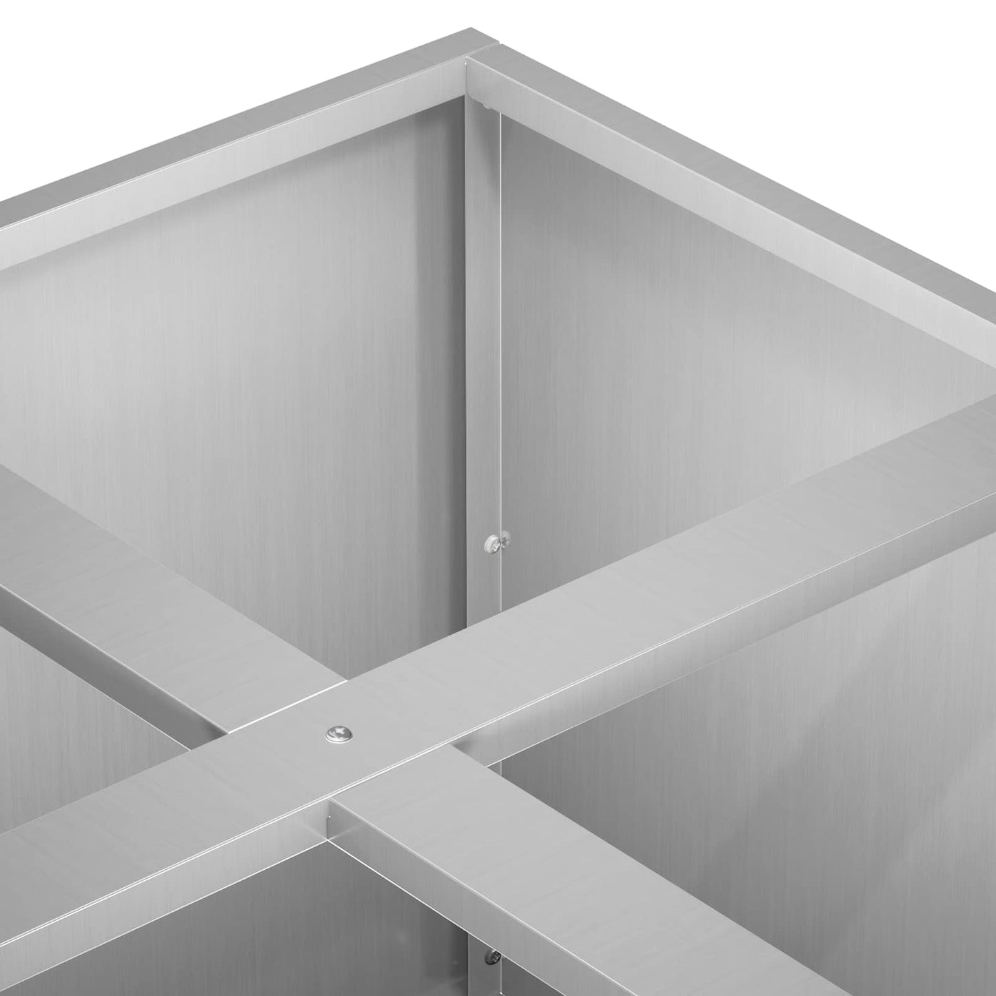 Sodo vazonas Sidabrinė 100 x 100 x 30 cm Galvanizuotas plienas