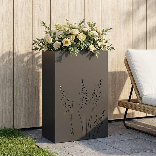 Sodo vazonas Juoda 50 x 30 x 75 cm Šaltai valcuotas plienas