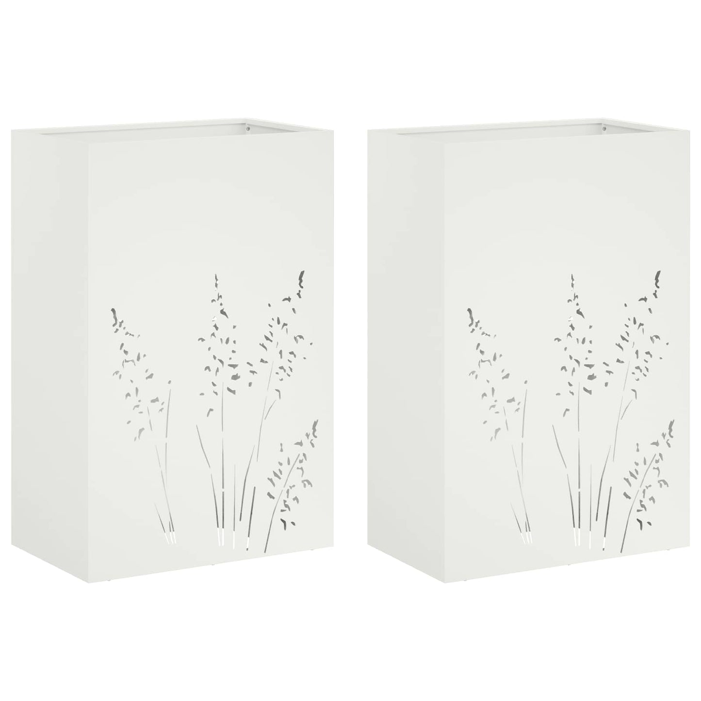 Sodo vazonas 2 vnt. Balta 50 x 30 x 75 cm