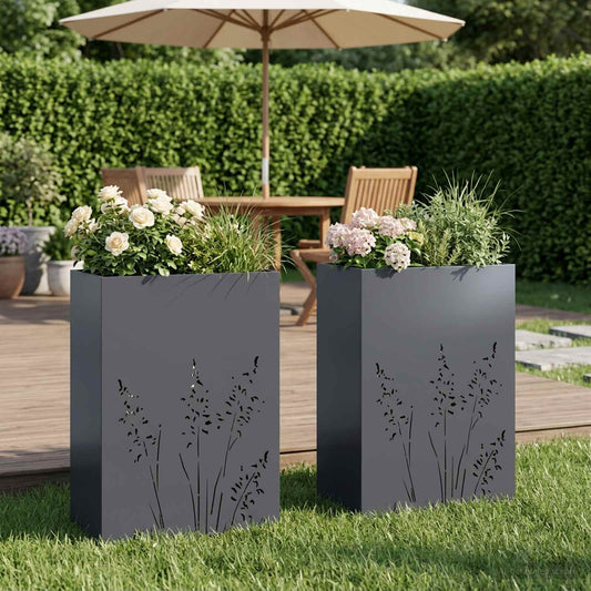 Sodo vazonas 2 vnt. Antracito 50 x 30 x 75 cm