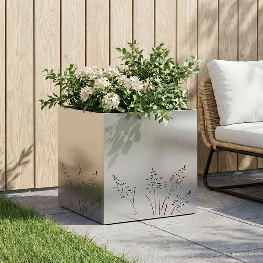 Sodo vazonas Sidabrinė 50 x 50 x 49 cm Galvanizuotas plienas