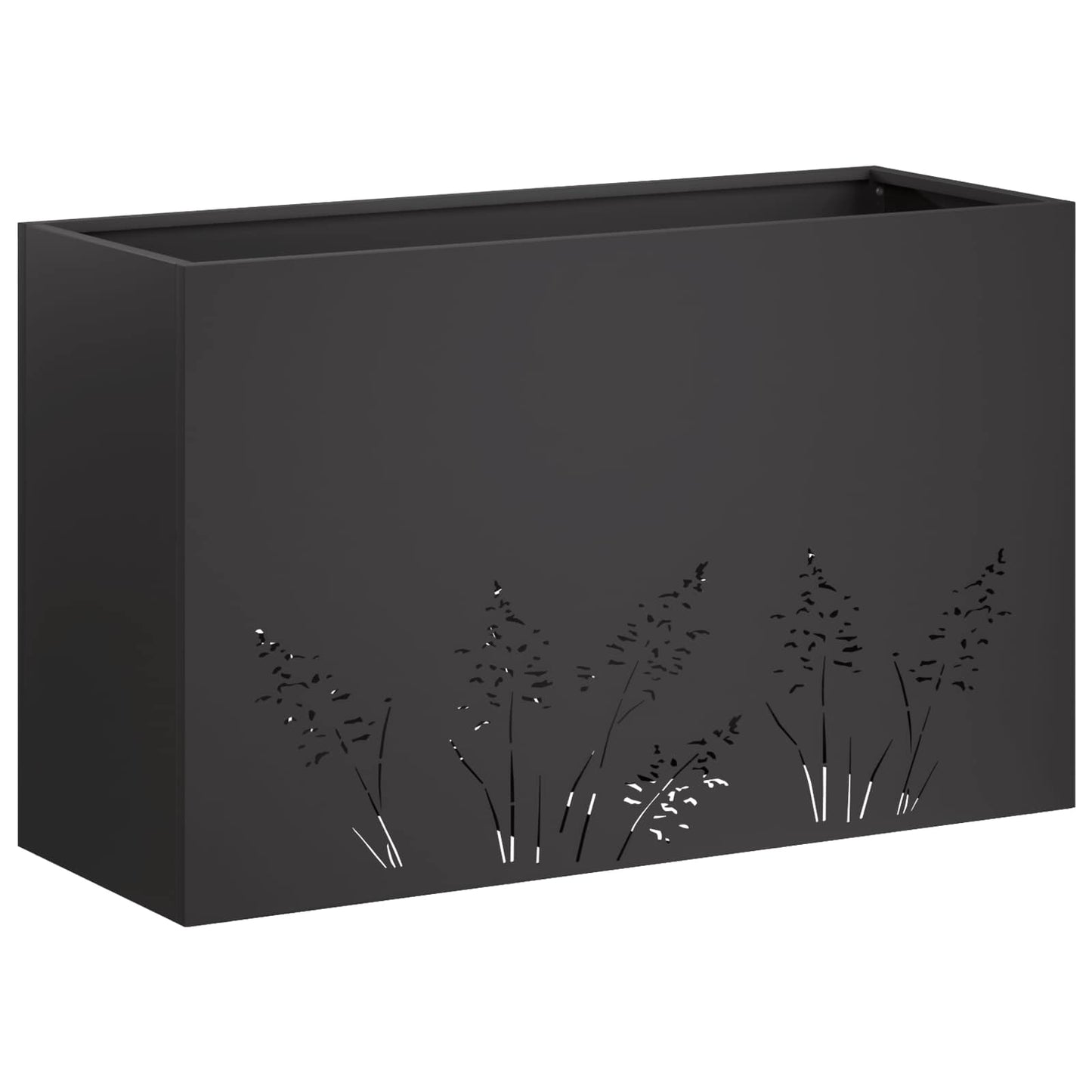 Sodo vazonas Juoda 80 x 20 x 49 cm Šaltai valcuotas plienas