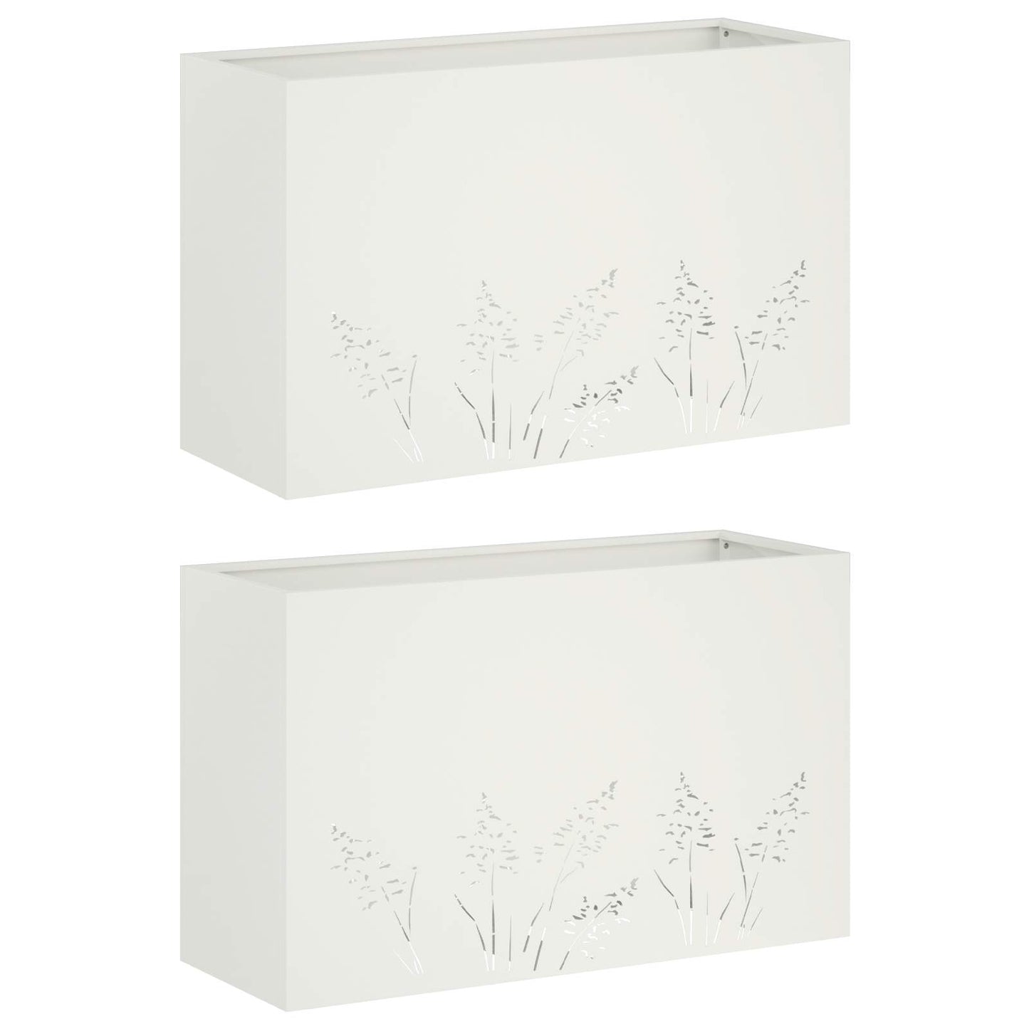 Sodo vazonas 2 vnt. Balta 80 x 20 x 49 cm
