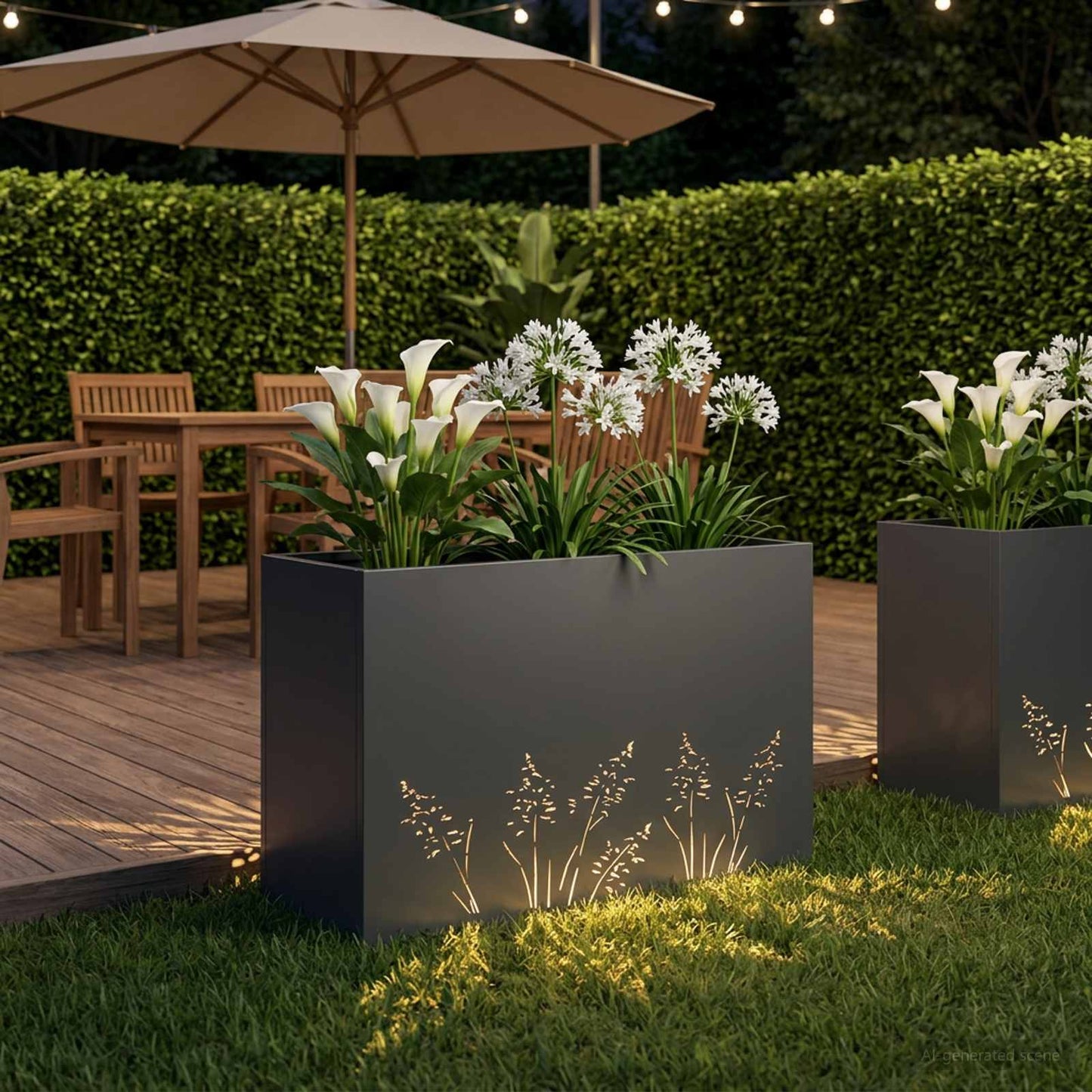 Sodo vazonas Antracito 80 x 20 x 49 cm Šaltai valcuotas plienas
