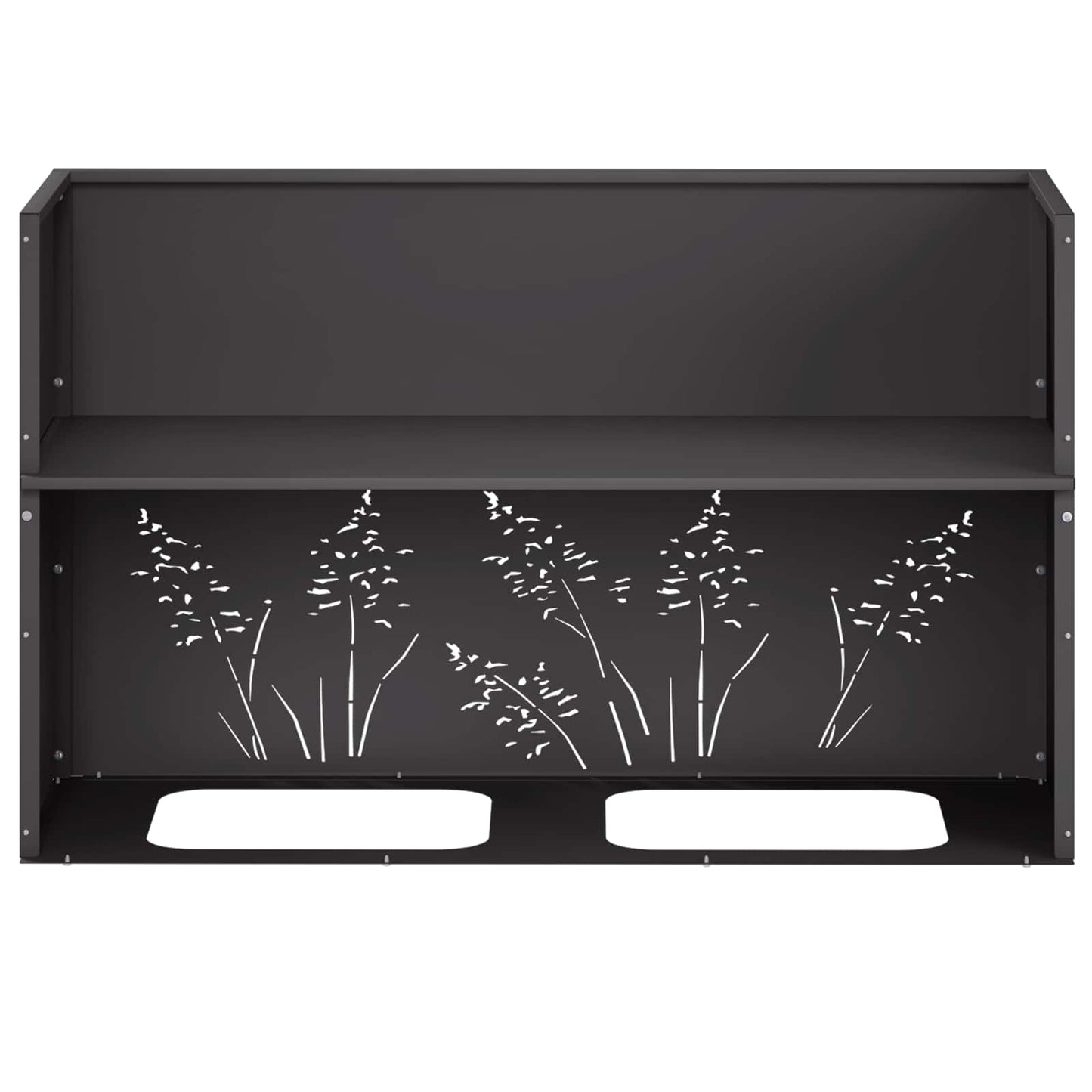Sodo vazonas Juoda 80 x 30 x 49 cm Šaltai valcuotas plienas