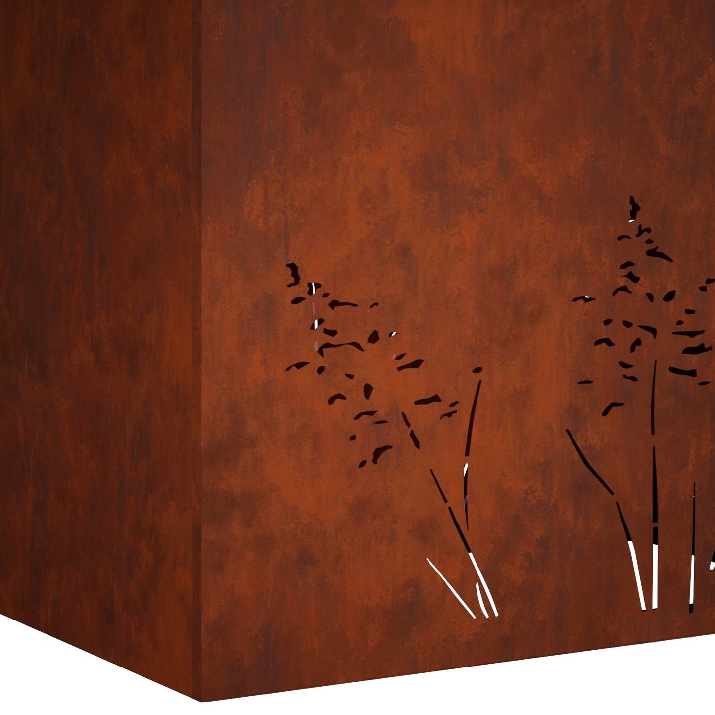 Sodo vazonas 2 vnt. Rūdijanti 80 x 30 x 49 cm