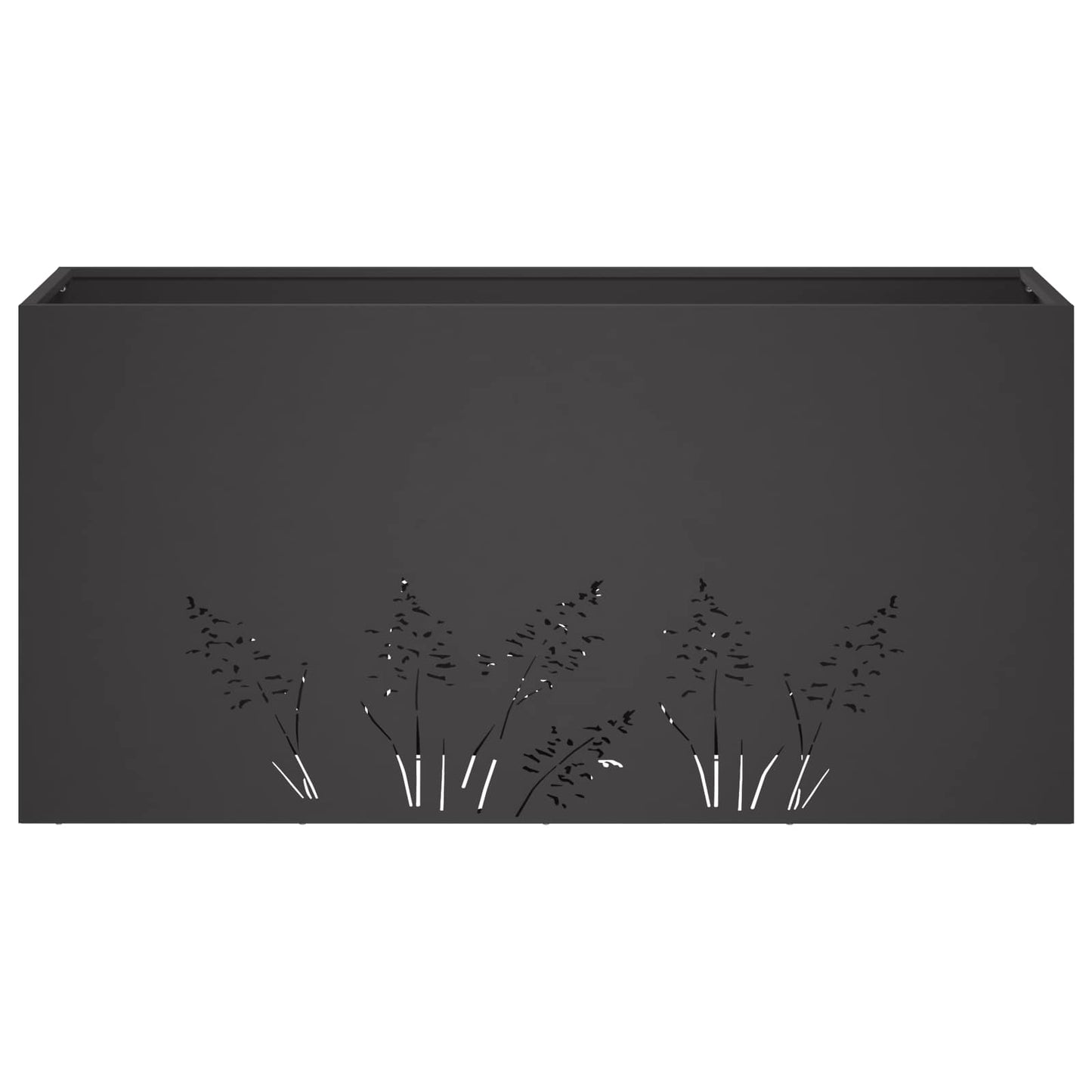 Sodo vazonas Juoda 100 x 20 x 49 cm Šaltai valcuotas plienas