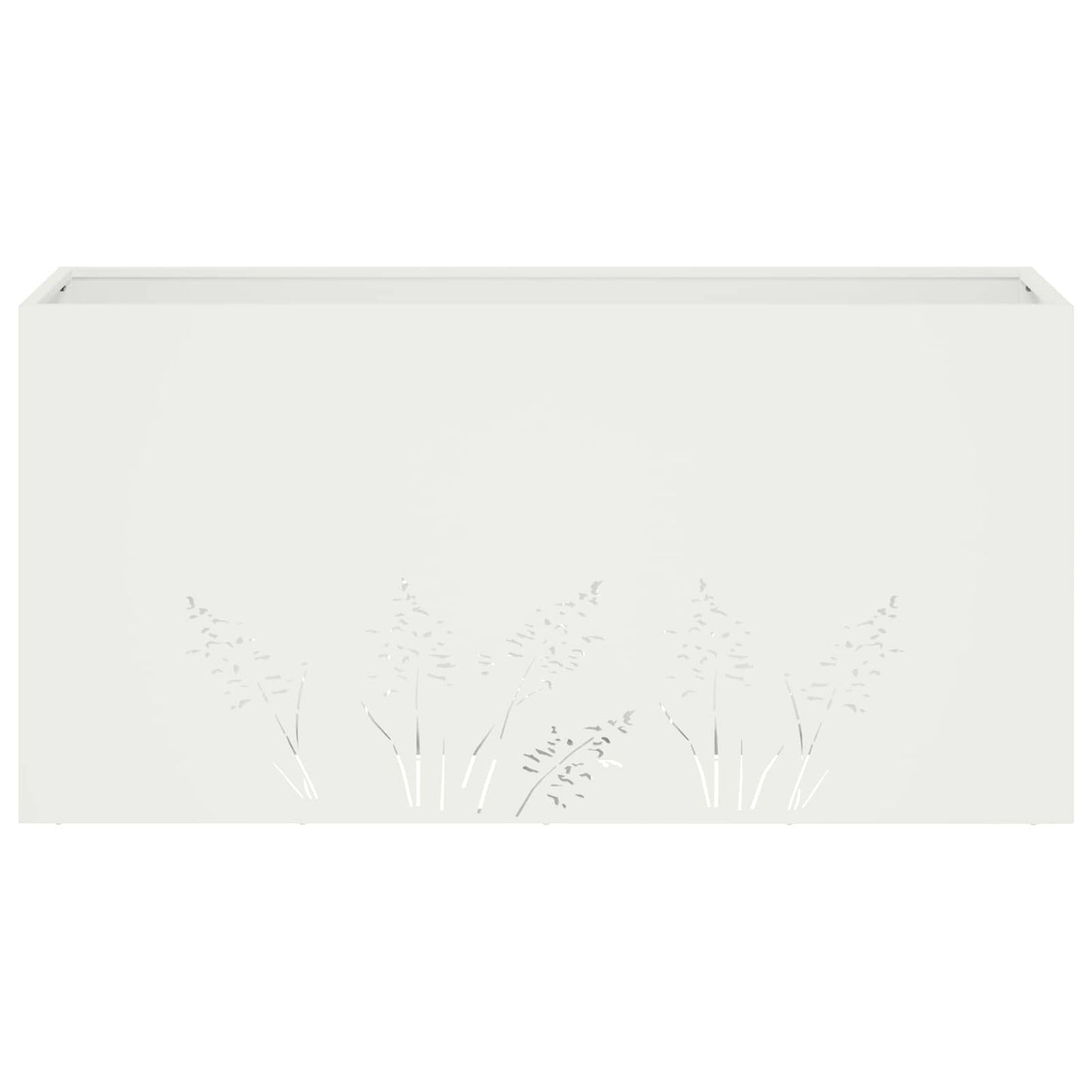Sodo vazonas Balta 100 x 20 x 49 cm Šaltai valcuotas plienas