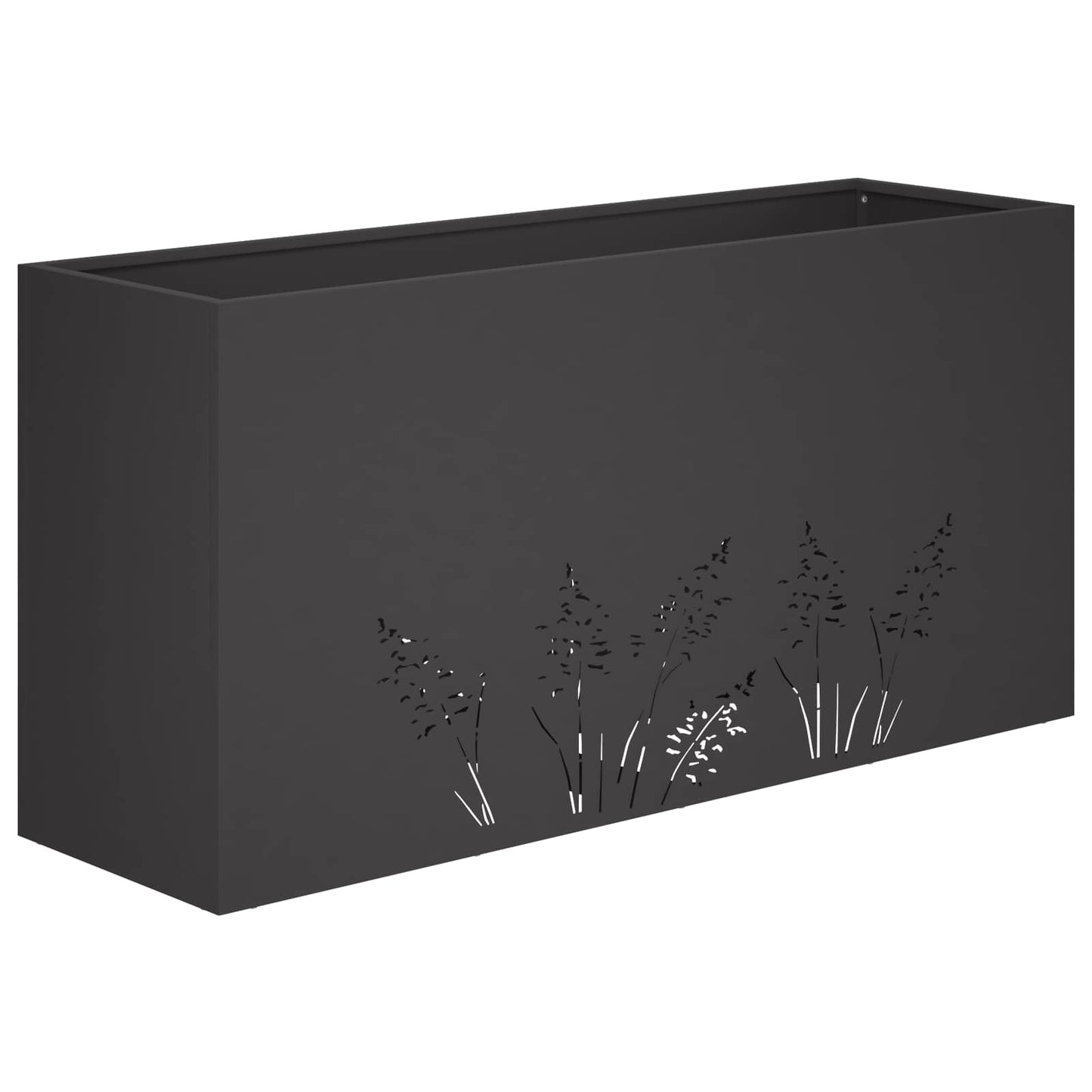 Sodo vazonas Juoda 100 x 30 x 49 cm Šaltai valcuotas plienas