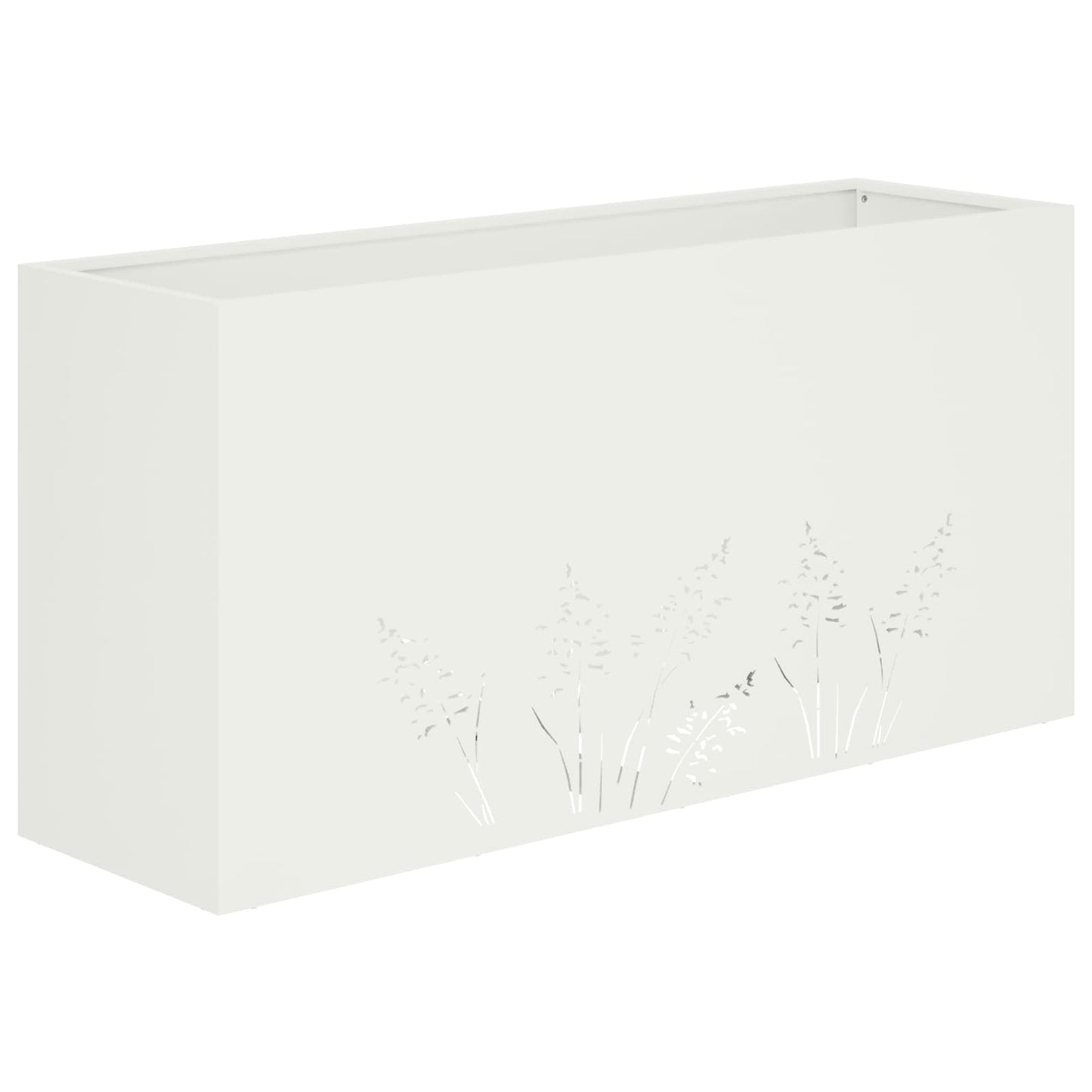 Sodo vazonas Balta 100 x 30 x 49 cm Šaltai valcuotas plienas
