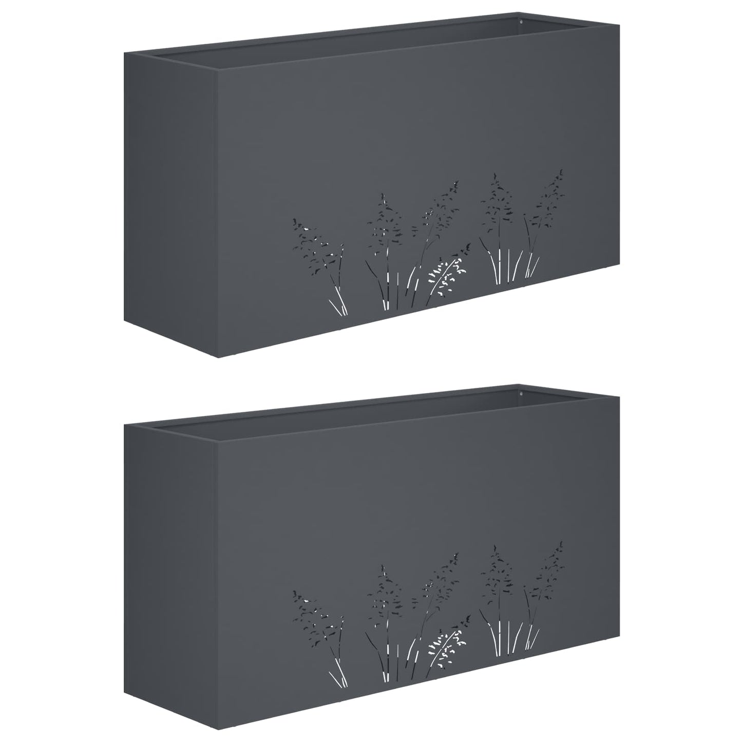 Sodo vazonas 2 vnt. Antracito 100 x 30 x 49 cm